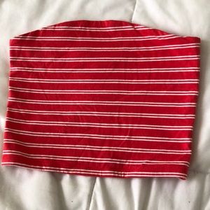 Red and White Tube Top